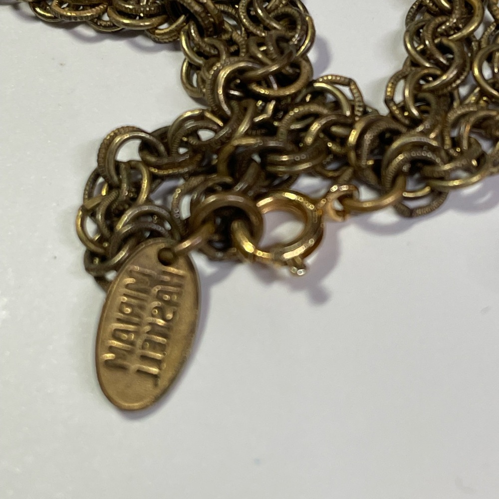 Miriam Haskel Russian Gold Chain and Lucite Necklace - Picture 2 of 3